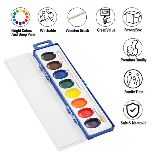 Ezzgol watercolor brush included for smooth washes and easier coloring.