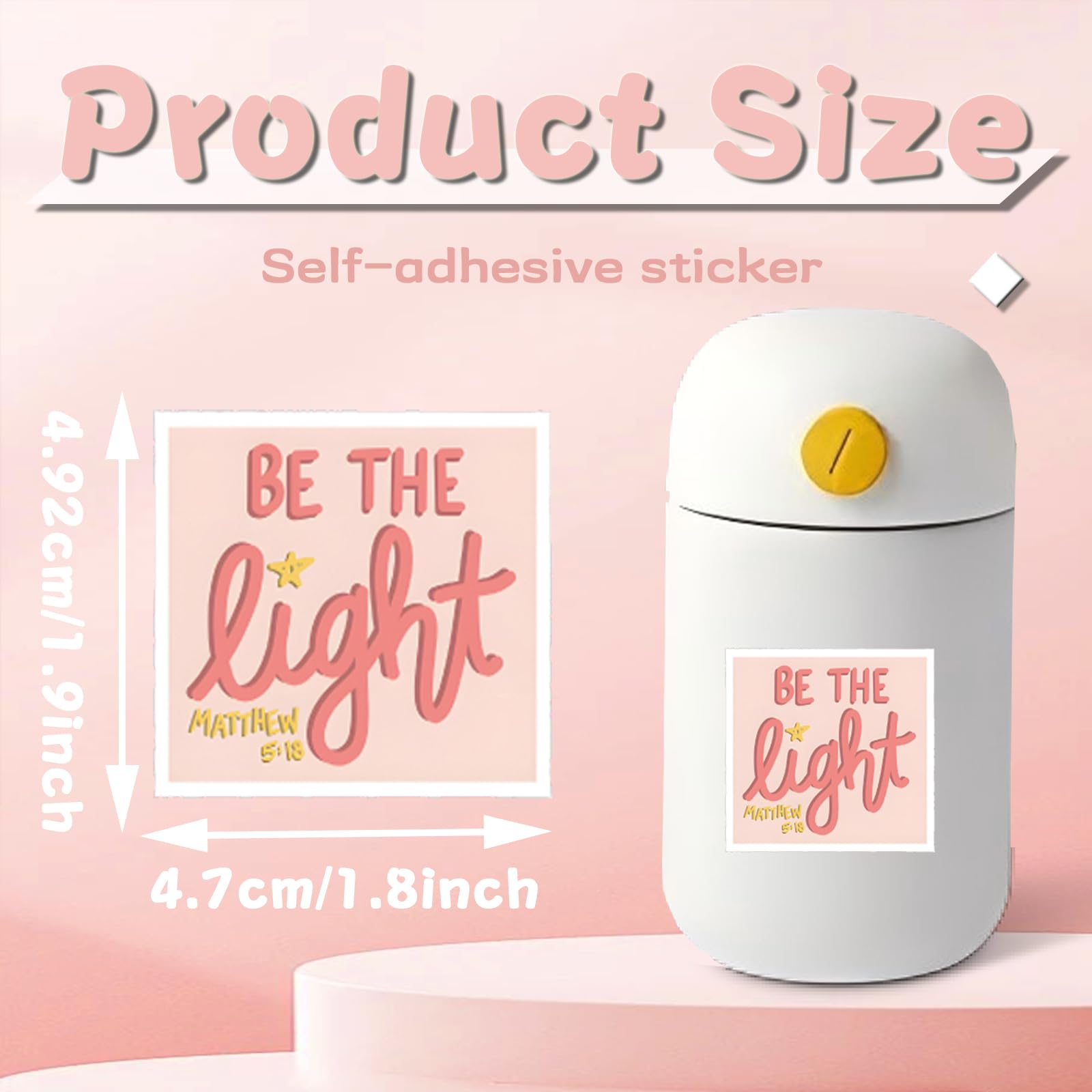 Waterproof FAAFRW Bible verse stickers on bottles and laptops for daily inspiration