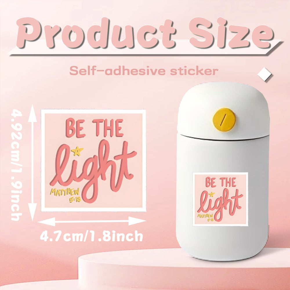 Waterproof FAAFRW Bible verse stickers on bottles and laptops for daily inspiration