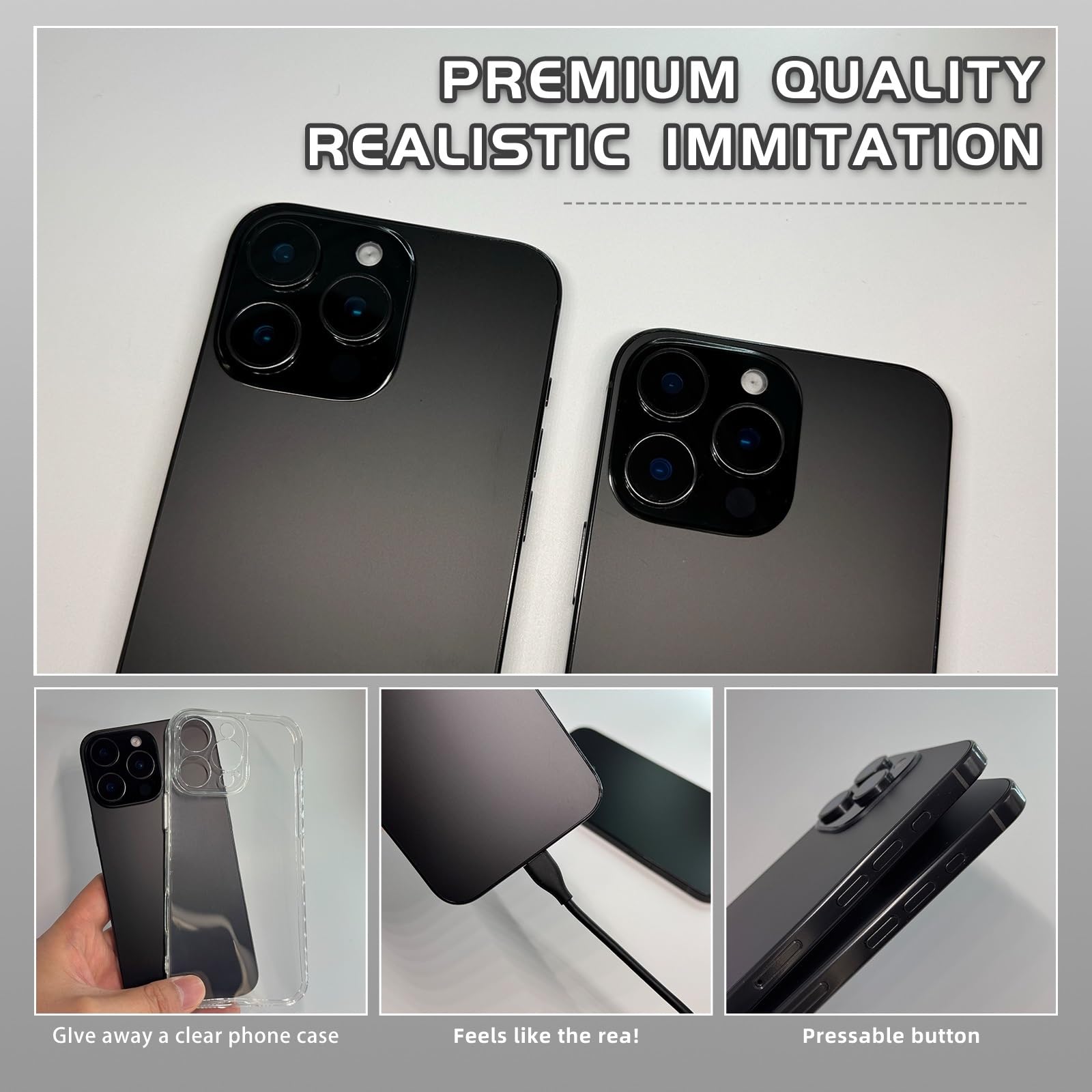 Faawxlo dummy phone with pressable buttons and fixed SIM slot.