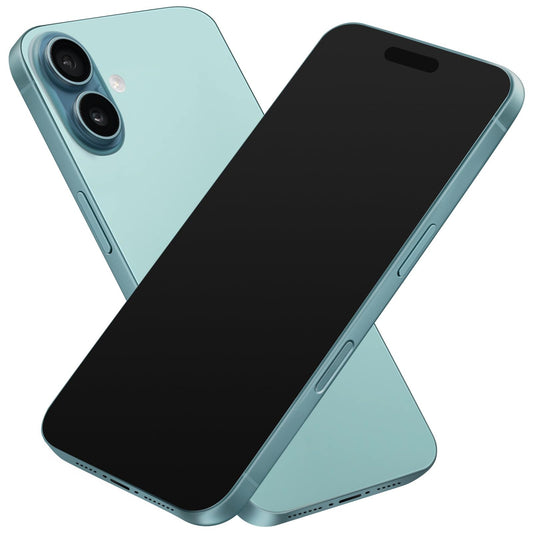 Faawxlo fake phone dummy PropPhone with black screen in teal for kids' pretend play