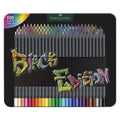 Faber-Castell Black Edition pencils in a metal tin for organized color projects.