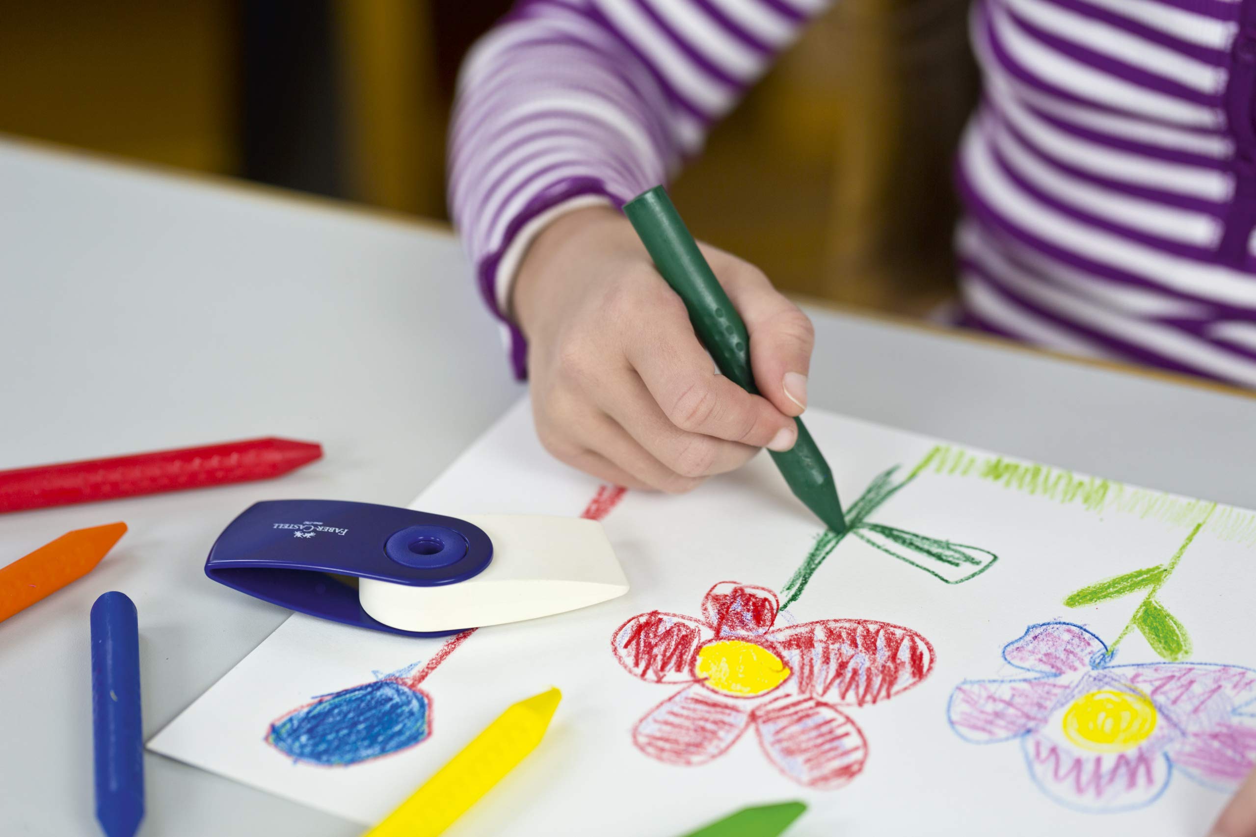 Faber-Castell Jumbo Grip Crayons easily erased on many papers