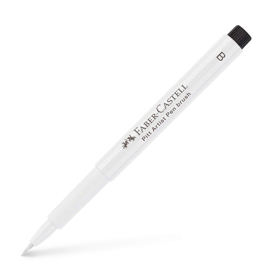 Faber-Castell Pitt Artist Brush Pen with White India Ink for layered, translucent color.