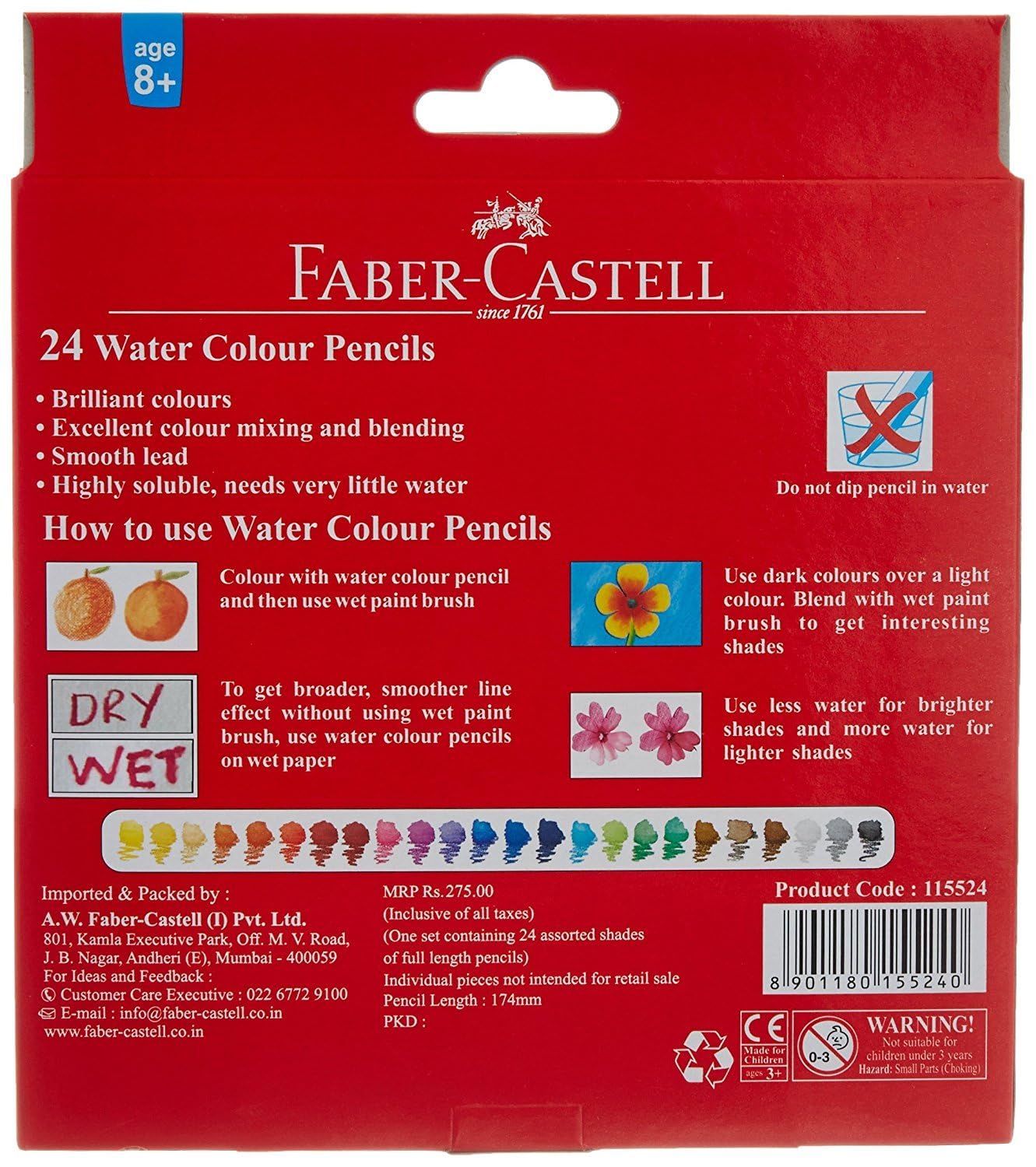 Faber-Castell Watercolor Pencils kid-friendly design, great for young artists
