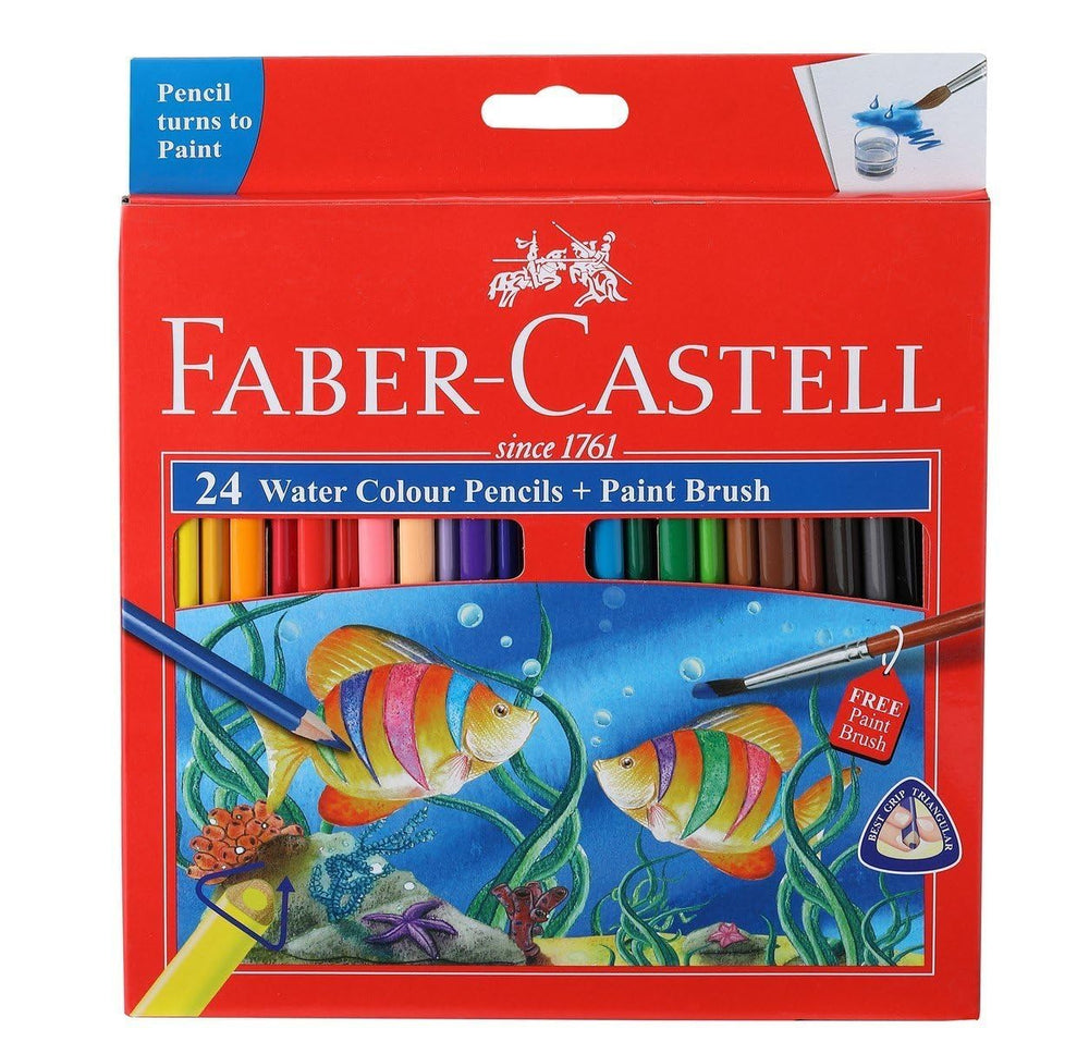 Faber-Castell Watercolor Pencils with free brush for easy washes
