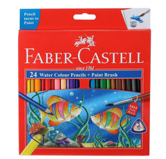 Faber-Castell Watercolor Pencils with free brush for easy washes