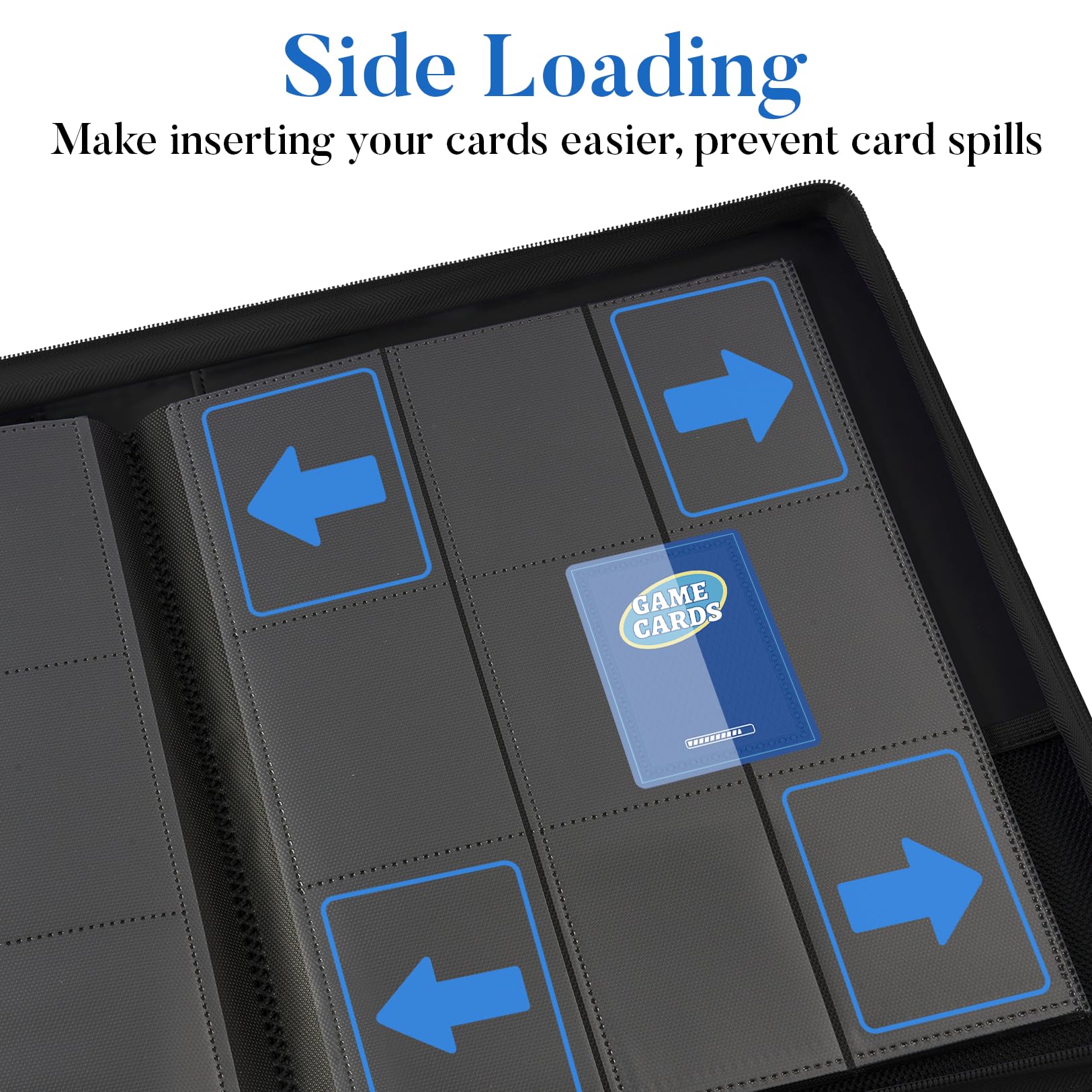 Fabmaker 360-pocket card album keeps large collections neatly organized and ready to browse.