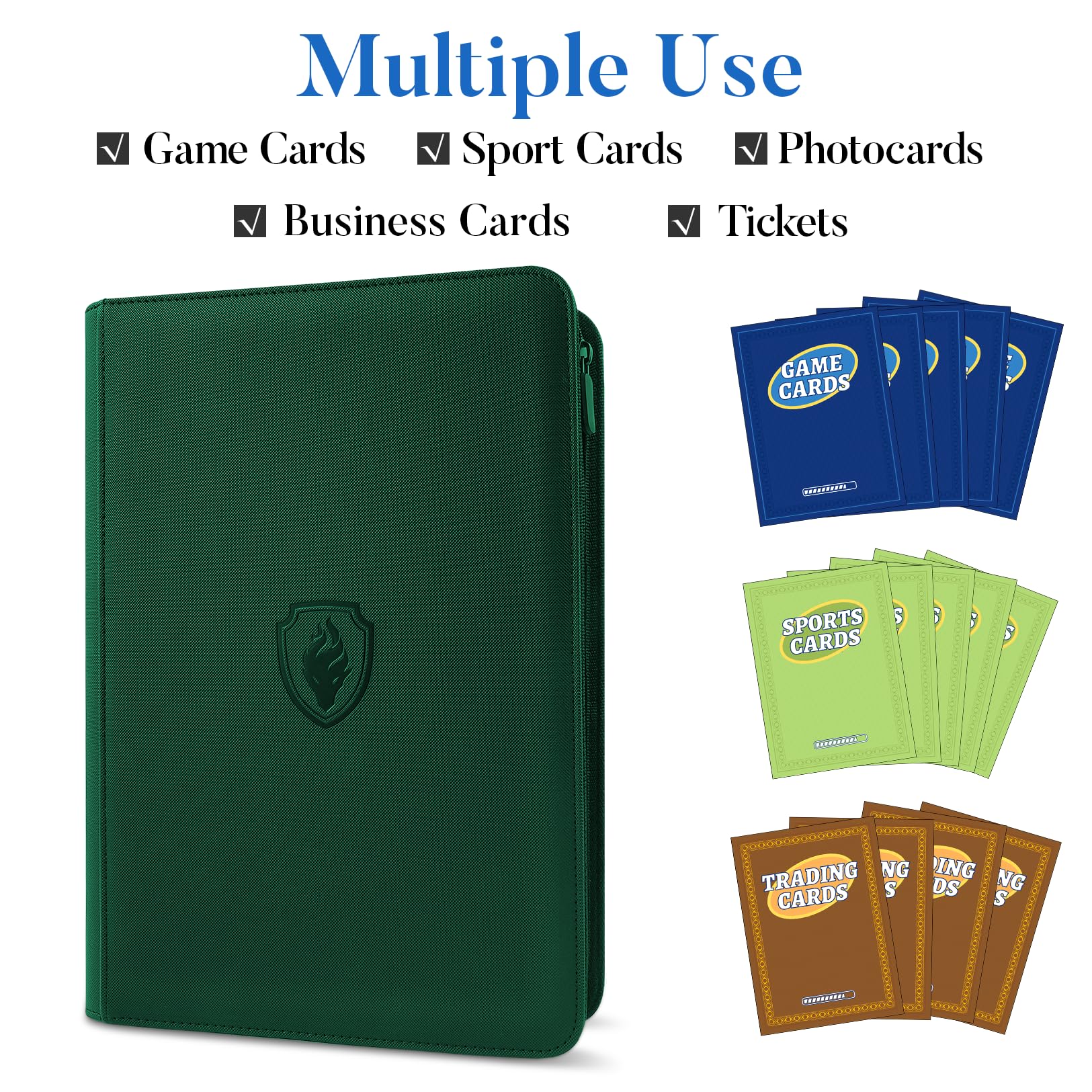 Fabmaker 9-pocket pages hold up to 360 cards for organized storage.
