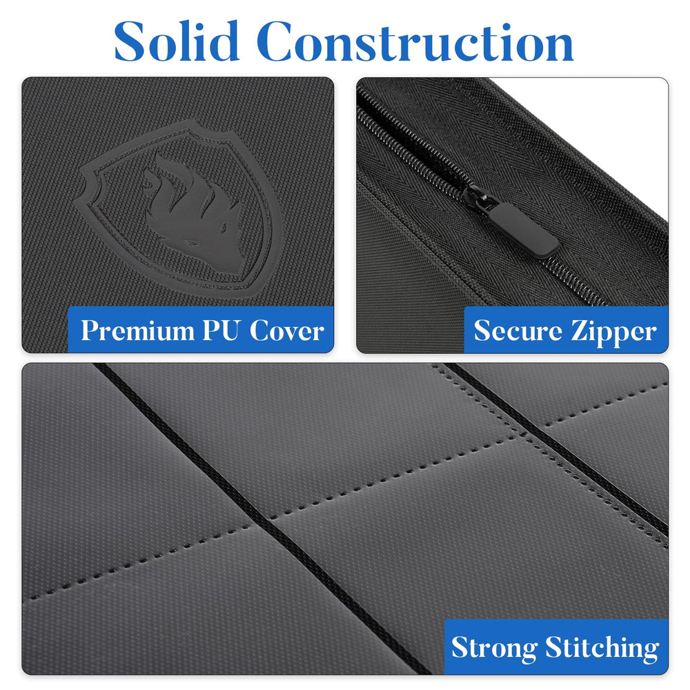 Fabmaker 9-pocket binder interior pages organise trading cards securely for easy access.