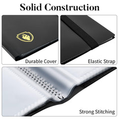 Fabmaker Card Binder side-loading pockets ease insertion and reduce card spills.