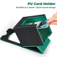 Fabmaker deck box protection system guards cards with rugged padding