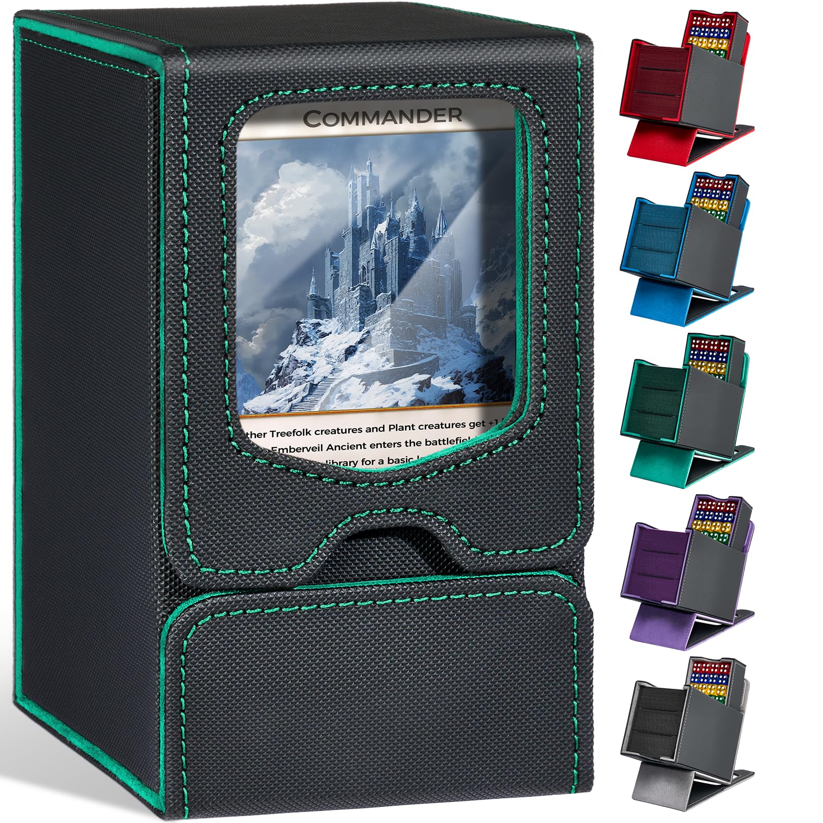 Fabmaker Deck Box quick-see window shows key stats at a glance