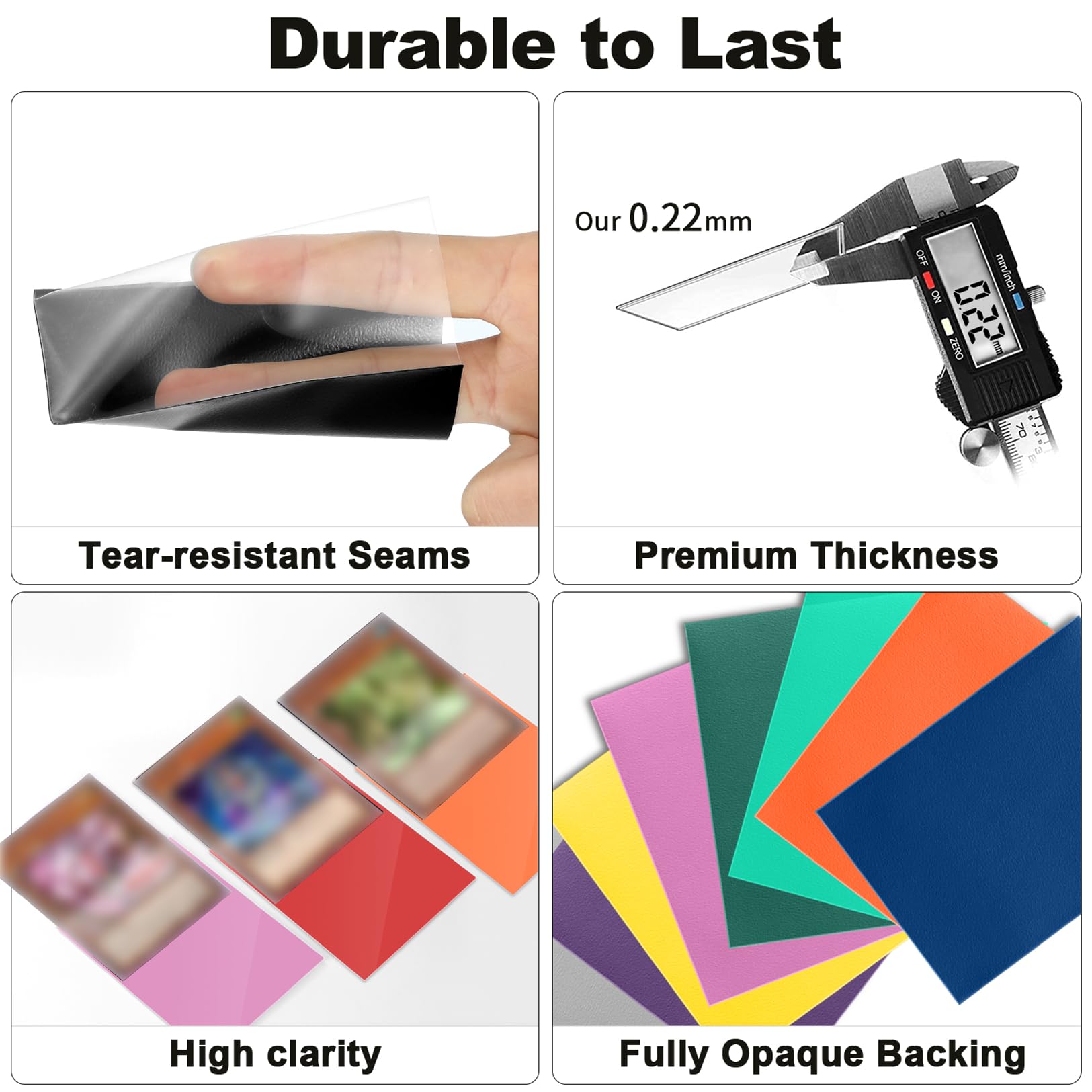 Fabmaker Night Blue edge protection sleeves help keep cards pristine during daily use.