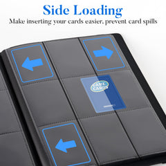 Fabmaker 2.7 x 3.7 inch pockets fit sleeved MTG, TCG, and sports cards.