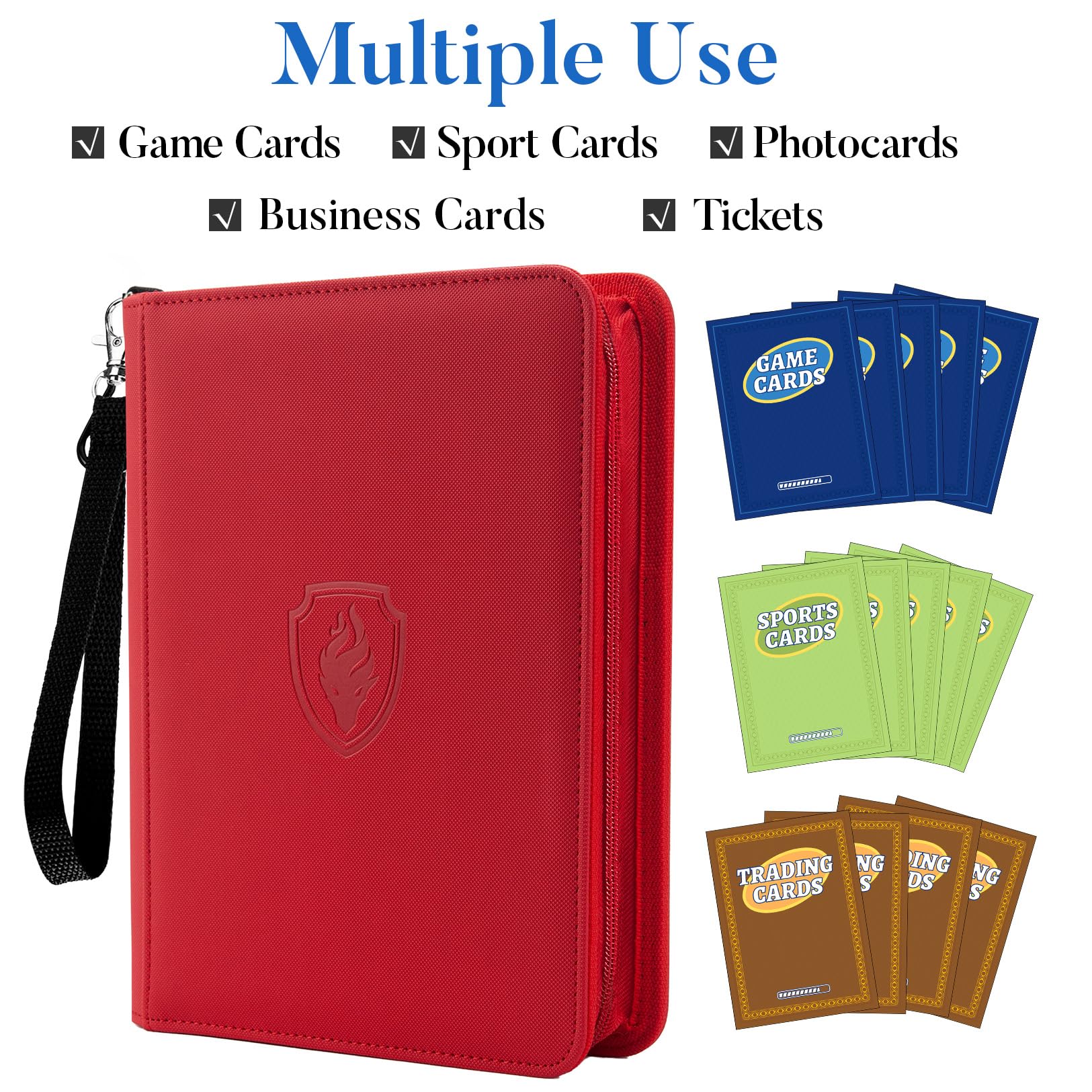 Fabmaker Premium Binder red interior pages show clear sleeves for easy viewing
