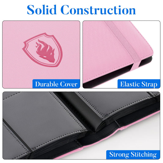 Fabmaker pink binder exterior padding protects cards on the go