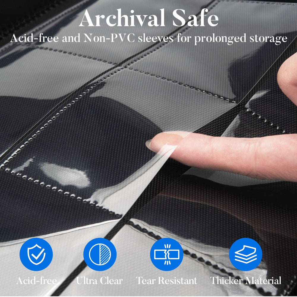 Fabmaker inner pages are archival safe and clearly display cards