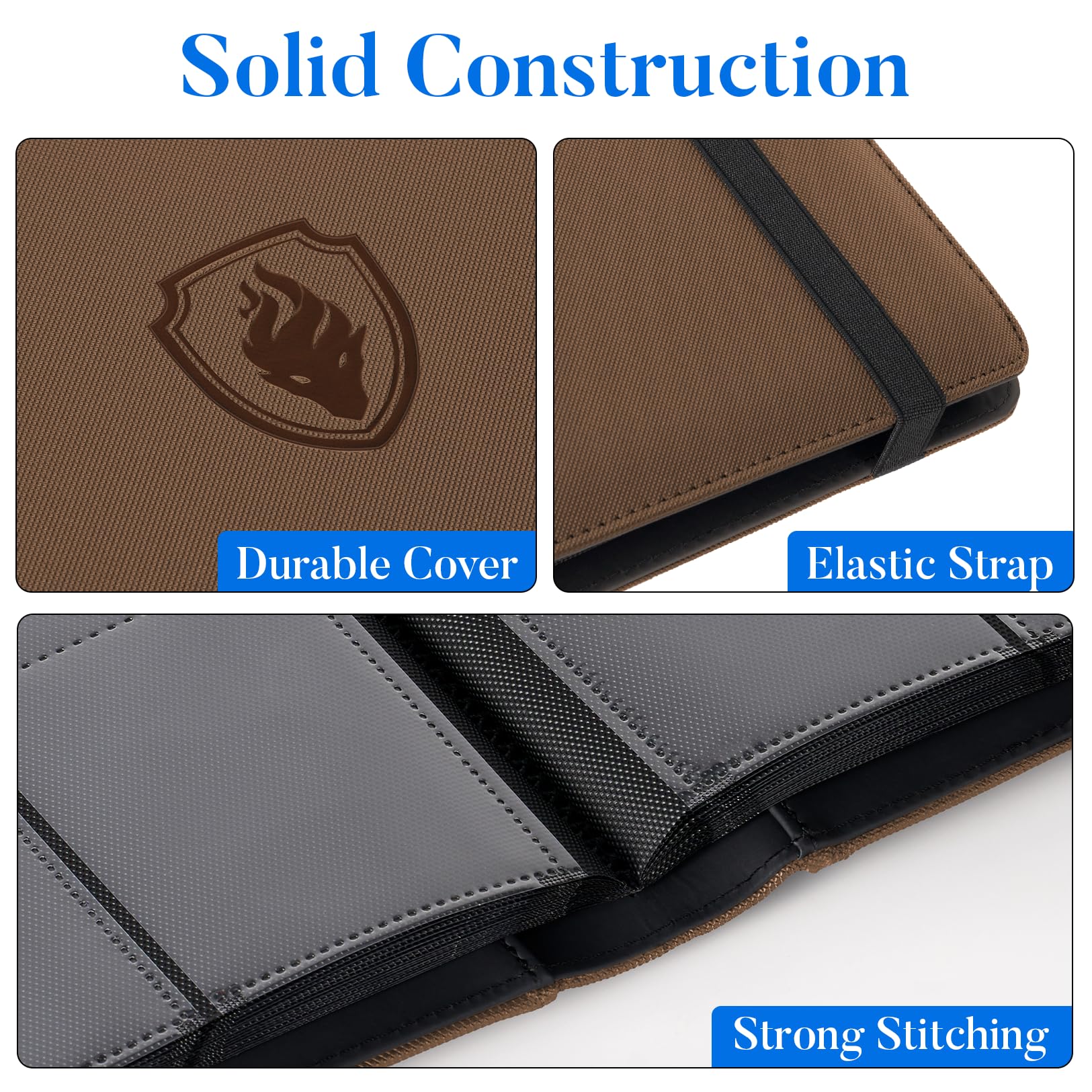 Fabmaker binder side-loading pockets enabling easy card insertion and reduced spills
