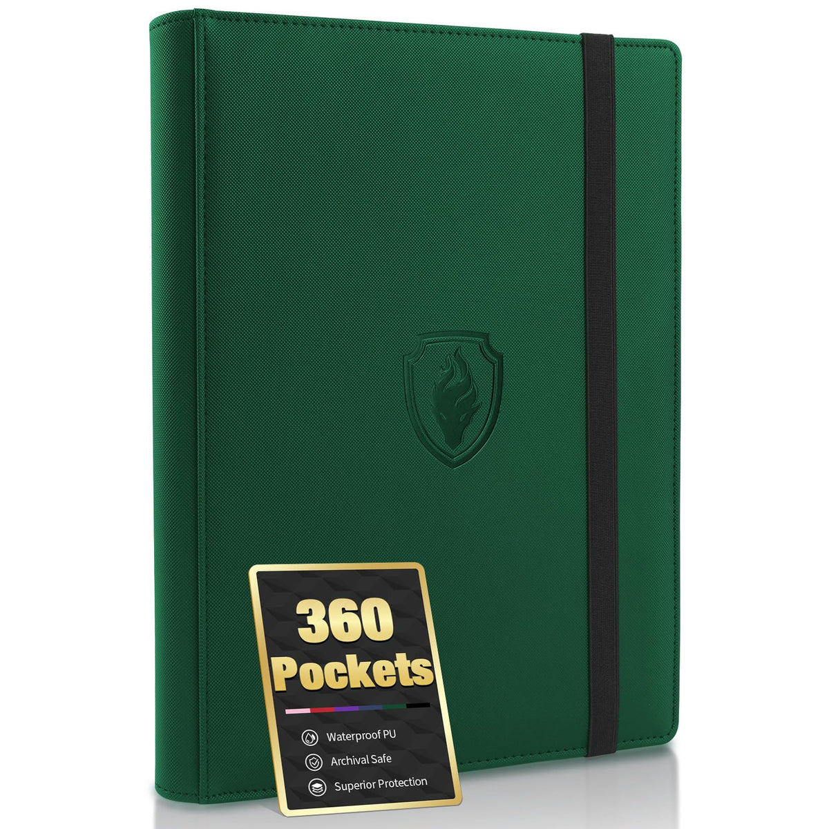 Fabmaker Premium 9-pocket card binder front cover with durable PU exterior and stylish design.
