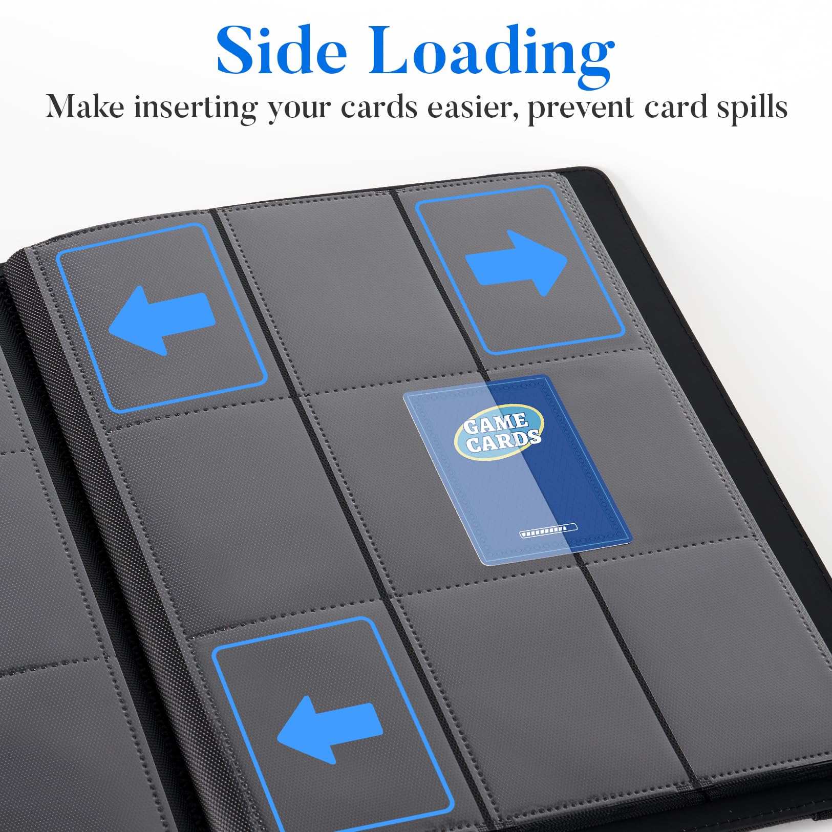 Fabmaker red binder side-loading pockets ease insertion.