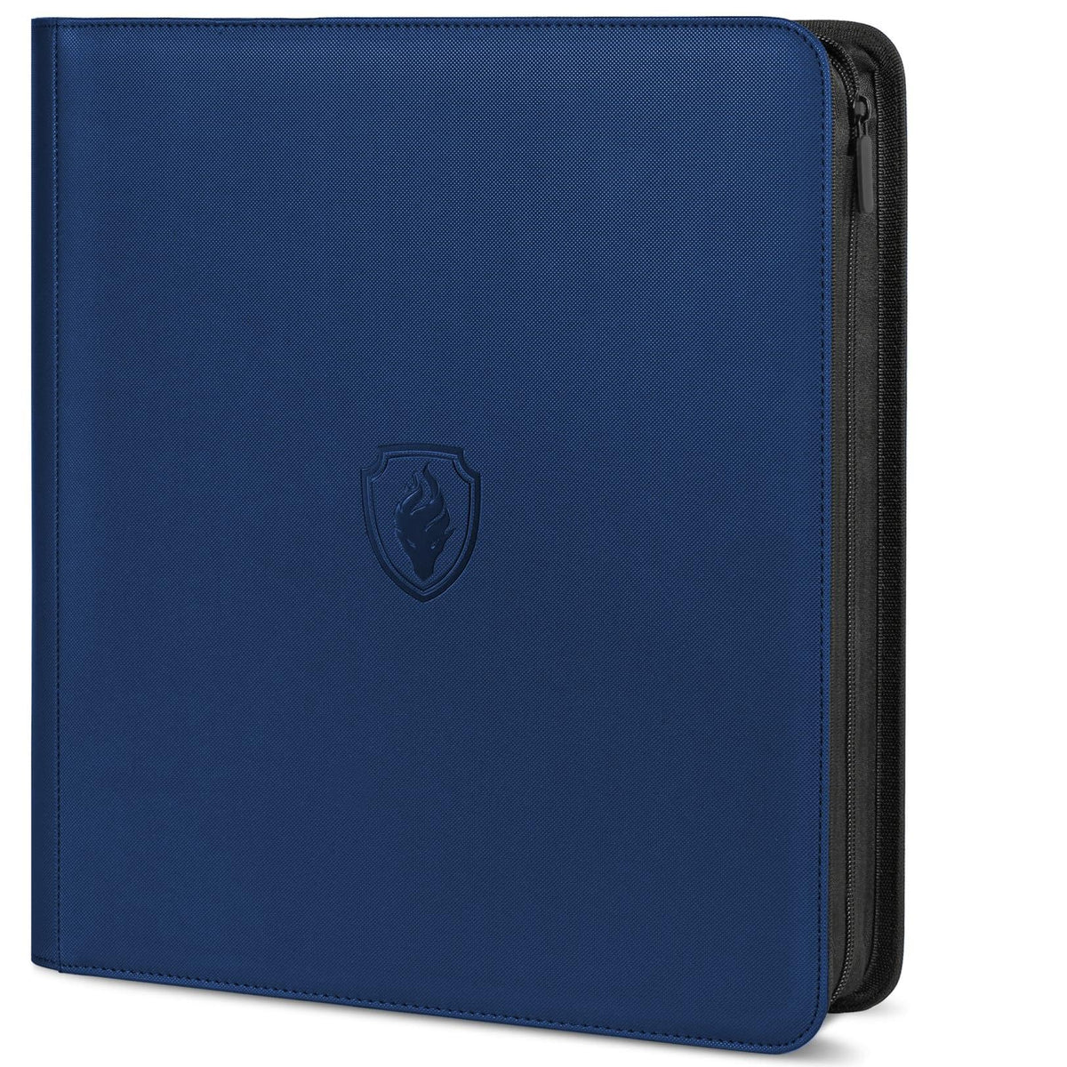 Fabmaker premium zip card binder in navy blue for organized storage