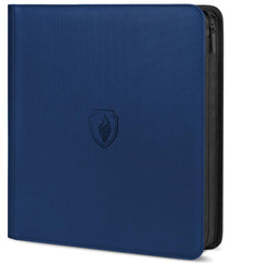 Fabmaker premium zip card binder in navy blue for organized storage