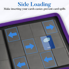 Fabmaker binder highlighting padded exterior for better card protection during handling.