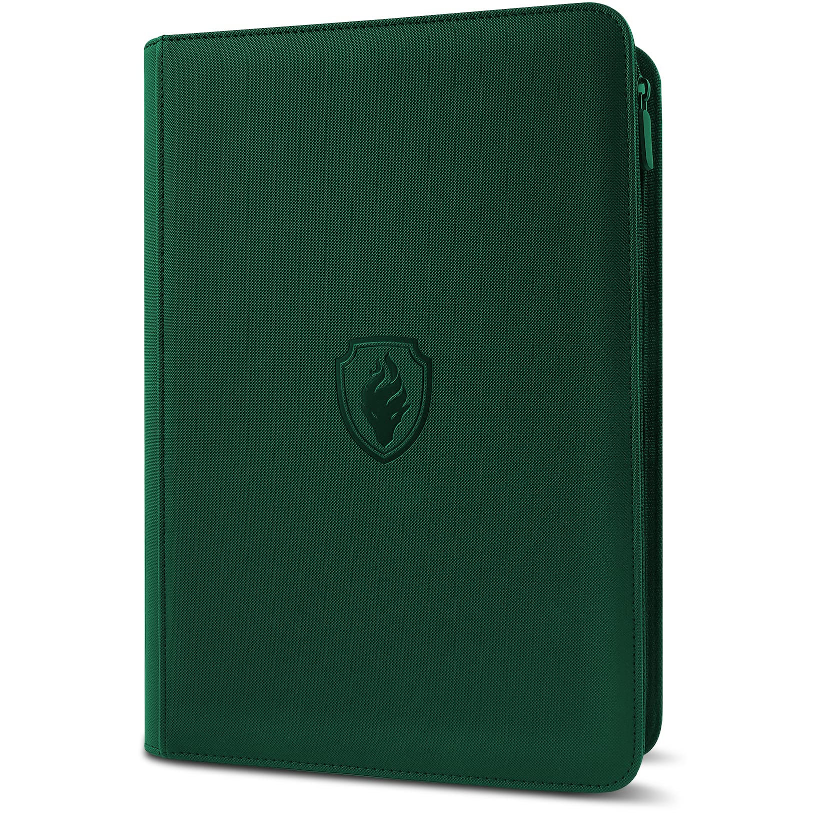 Fabmaker premium zip card binder dark green cover for durable protection.