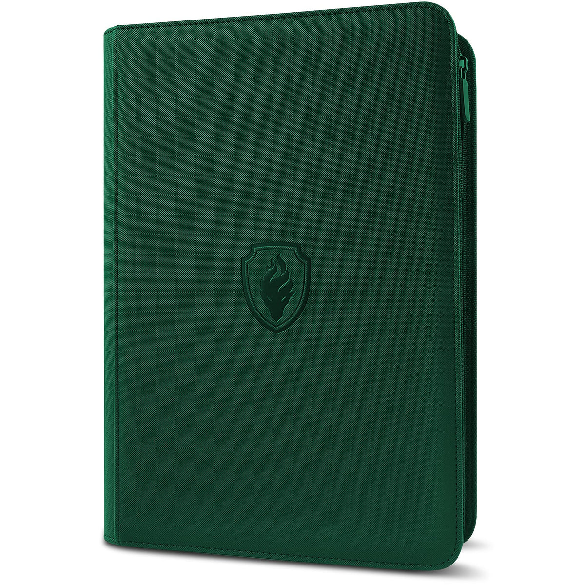 Fabmaker premium zip card binder dark green cover for durable protection.