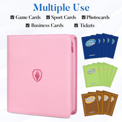 Fabmaker Premium Zip Card Binder interior pages illustrating 912-card capacity