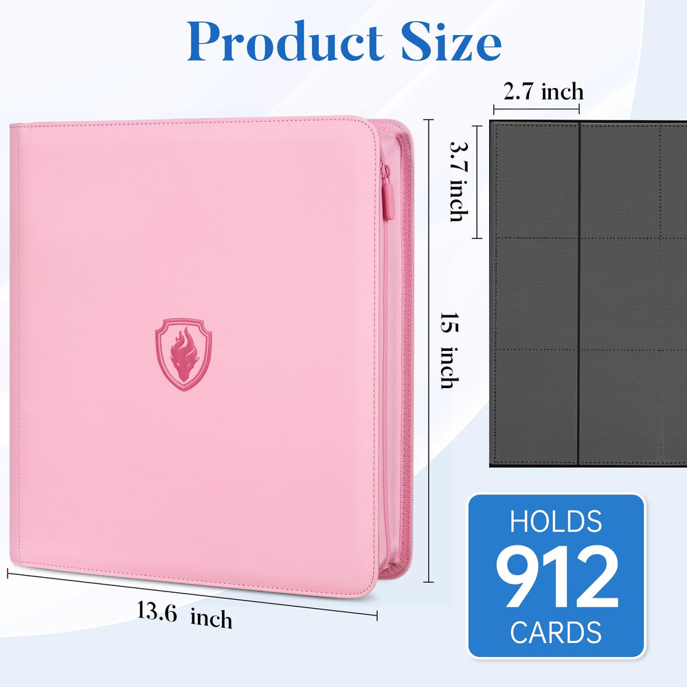 Fabmaker Premium Zip Card Binder open spine demonstrates easy access to protected pages