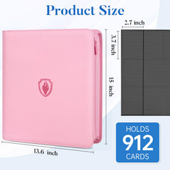 Fabmaker Premium Zip Card Binder open spine demonstrates easy access to protected pages
