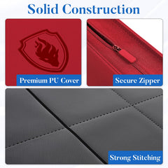 Fabmaker binder side-loading pages ease card insertion and reduce spills.