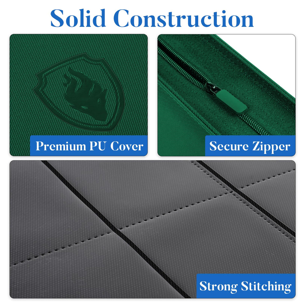Fabmaker binder zipper close protects cards from dust and spills.