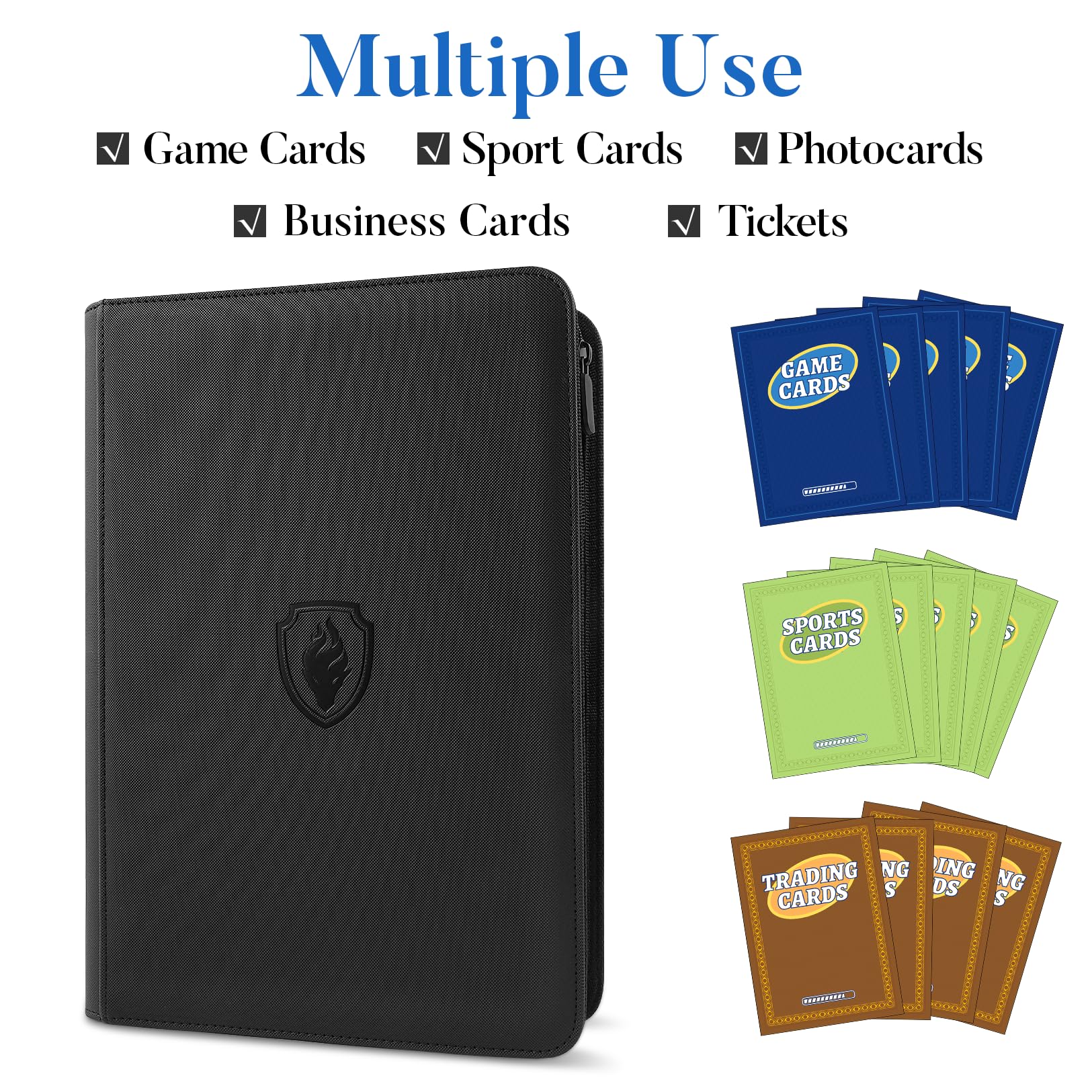 Fabmaker PU cover water-resistant zipper protects cards from dust and moisture during transport.