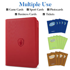 Fabmaker water-resistant PU cover binder protects cards during travel.