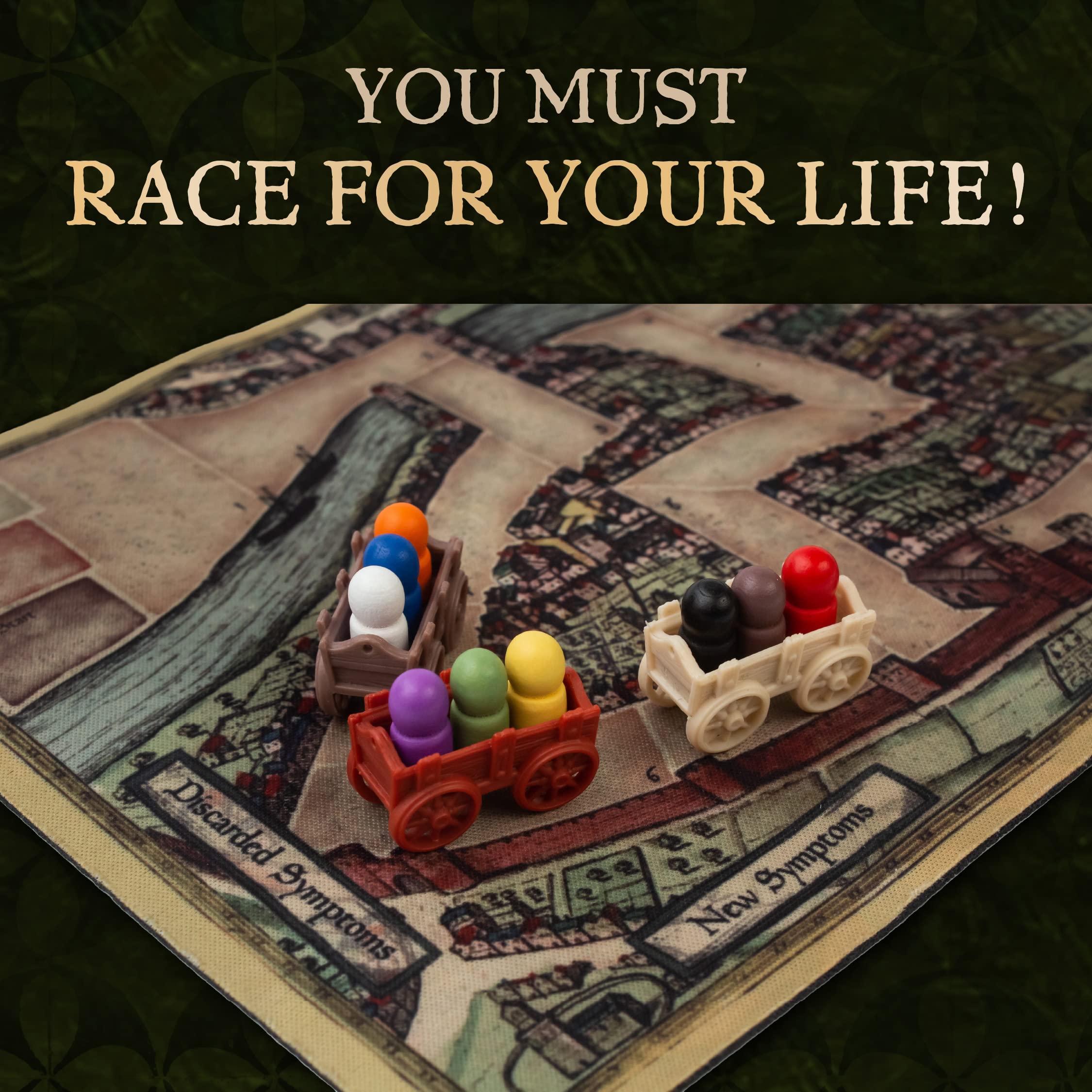 Facade Games Bristol 1350 miniature carts highlight escape options during play.