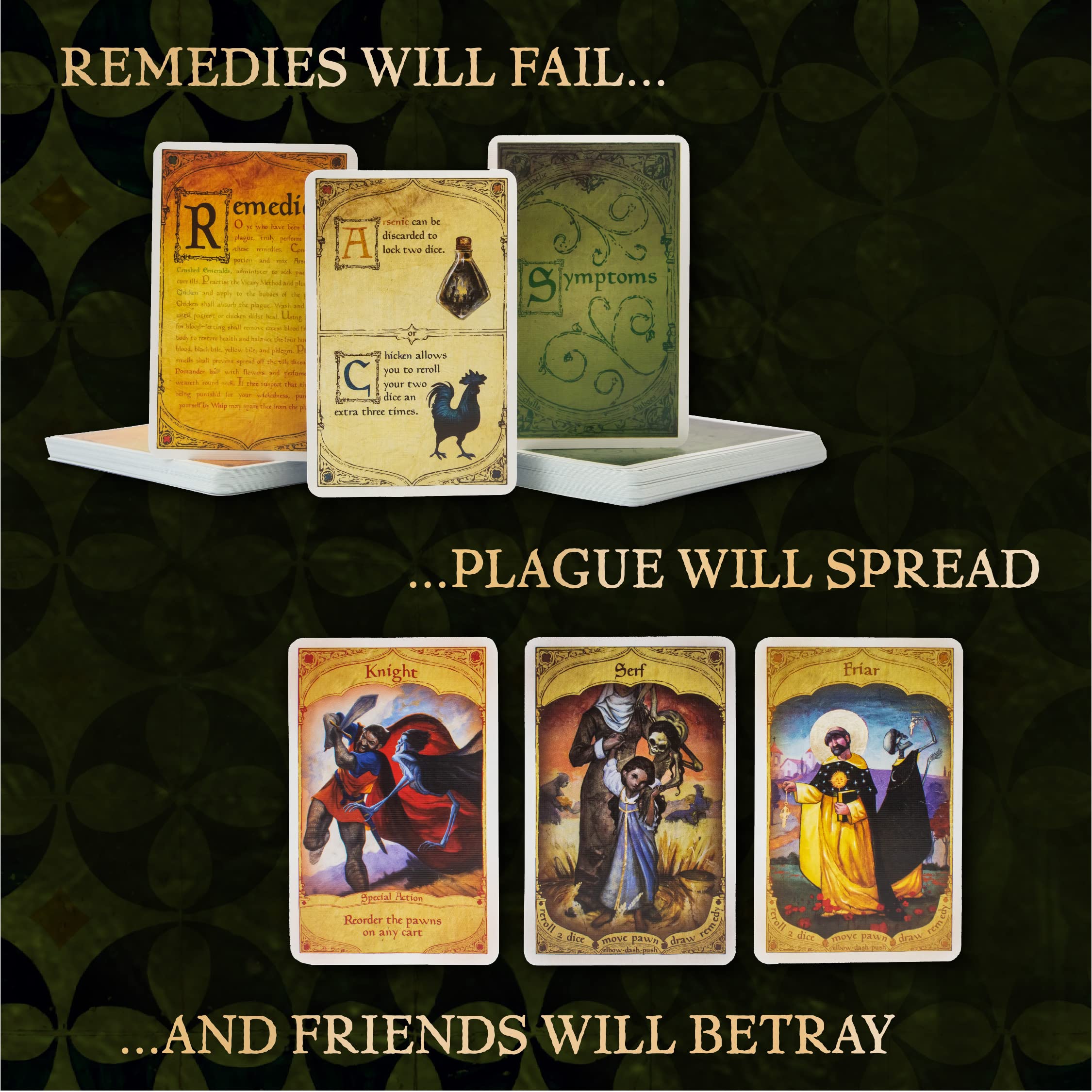 Facade Games Bristol 1350 remedy cards reveal strategic moves at the table.