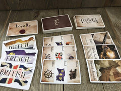 Facade Games Tortuga 1667 cloth bag keeps components organized.
