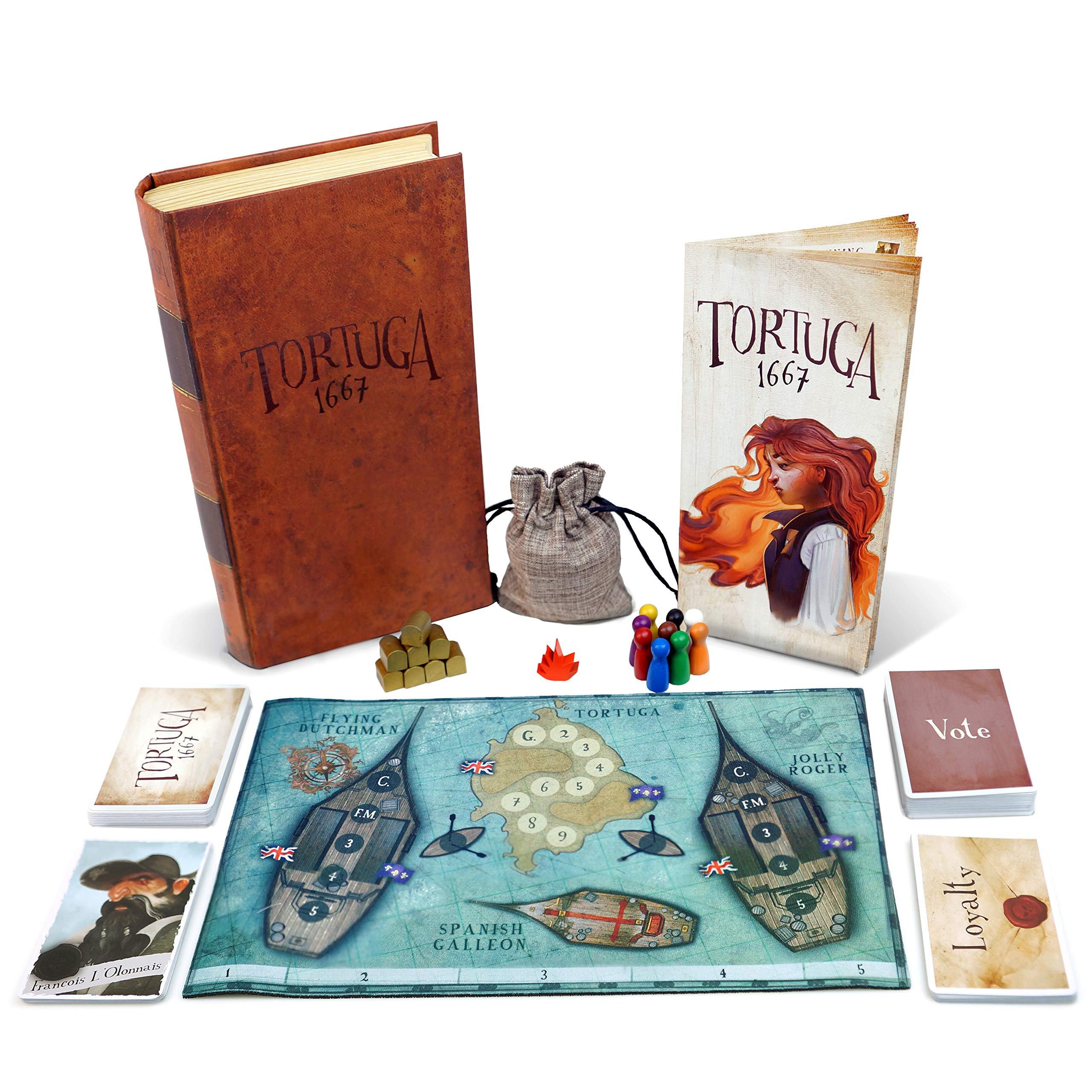 Facade Games Tortuga 1667 magnet box front for portable game nights.