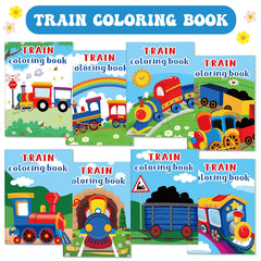 Faccito train coloring book set ideal for goody bags and gifts.