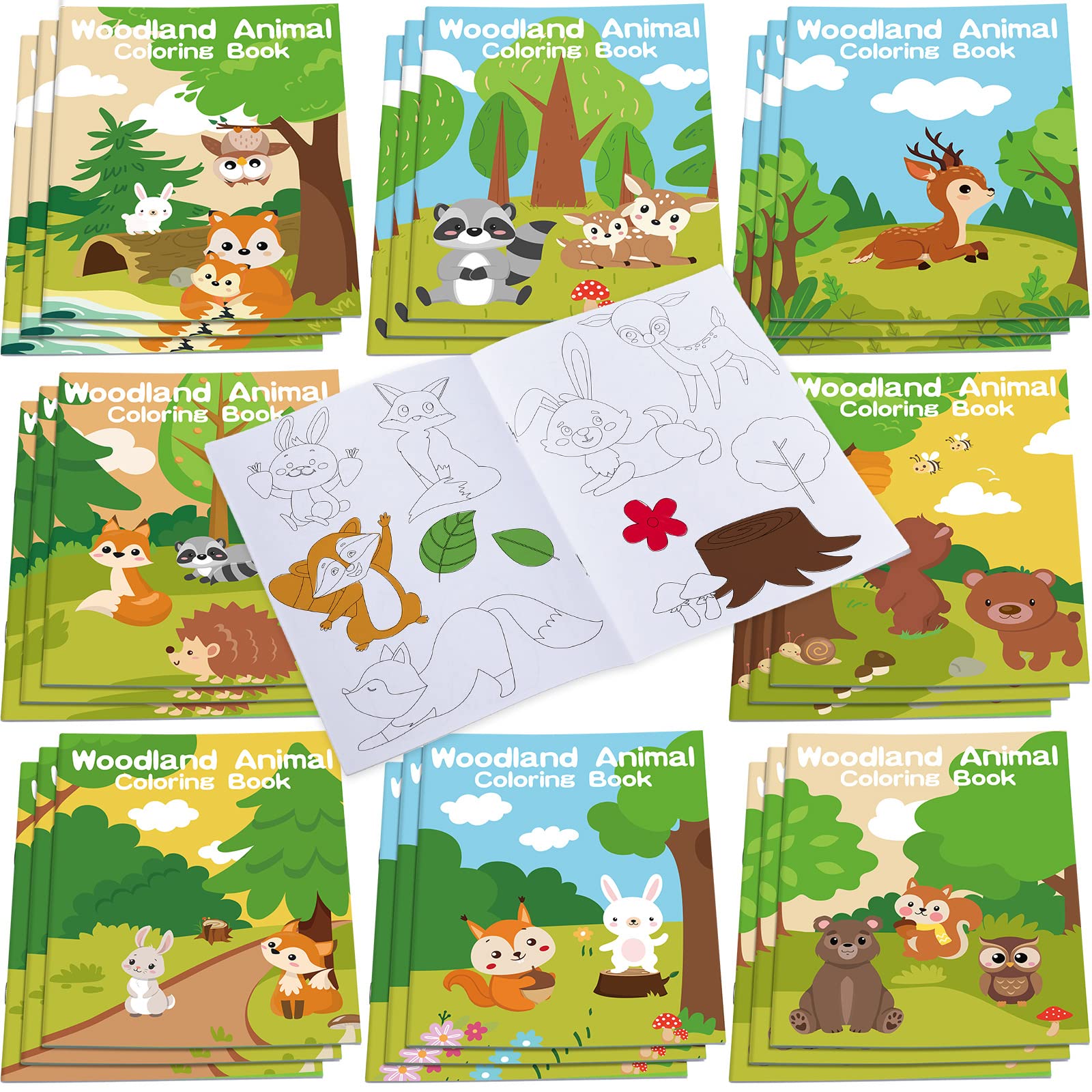 Faccito Woodland Animal coloring book cover—bold, friendly forest scenes for toddlers