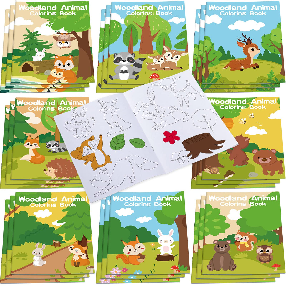 Faccito Woodland Animal coloring book cover—bold, friendly forest scenes for toddlers