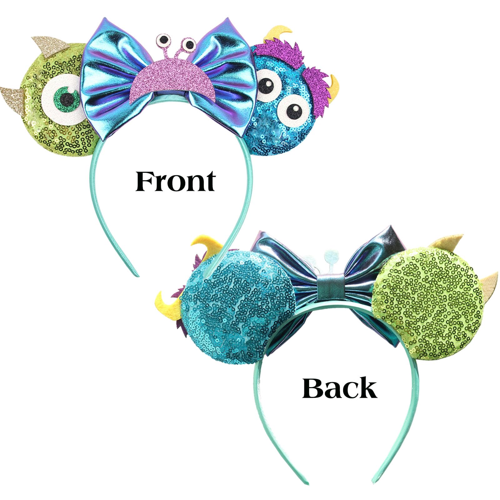 FACHPINT Monsters Ears Green Mr.Q ears for boy theme park adventures