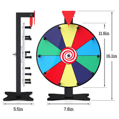 Facilife colorful prize wheel design creates carnival-like atmosphere.