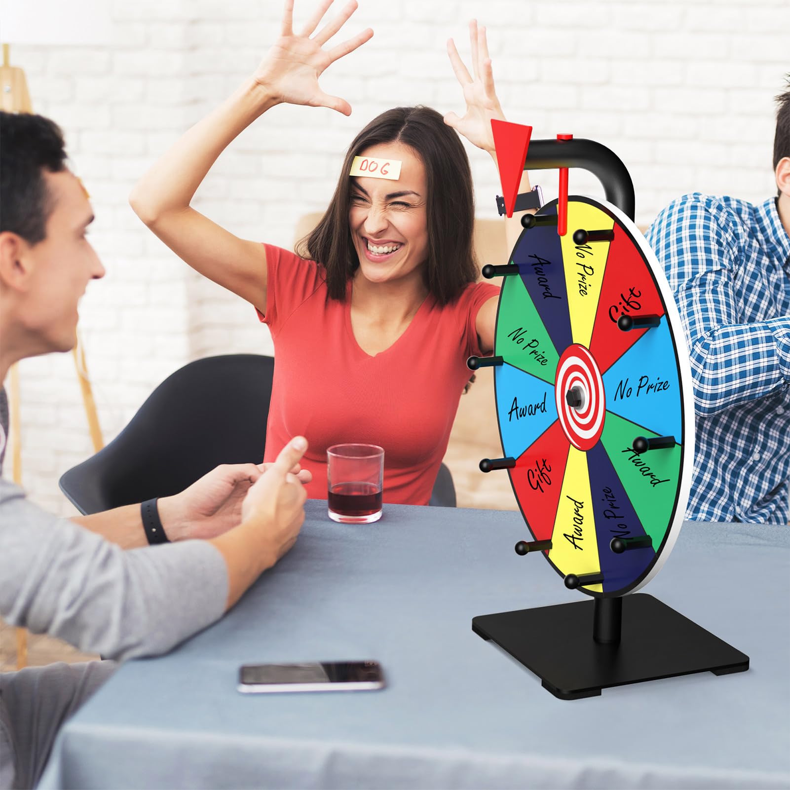 Facilife spinning wheel with smooth spin enhances game flow at events.