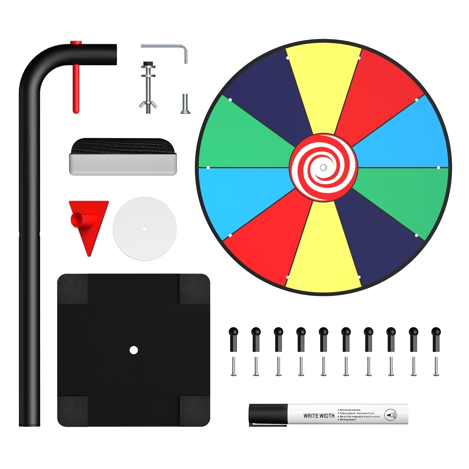 Facilife spinning wheel table-use setup suits desk or tabletop events.