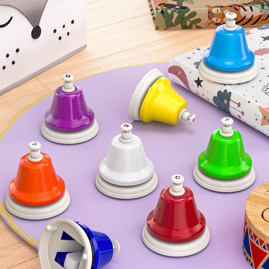 Facmogu rainbow-colored bells brighten visuals to engage students.
