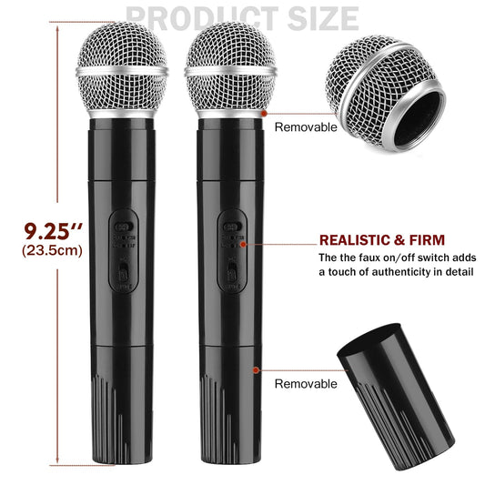 Facmogu realistic microphone prop detail with authentic on off style